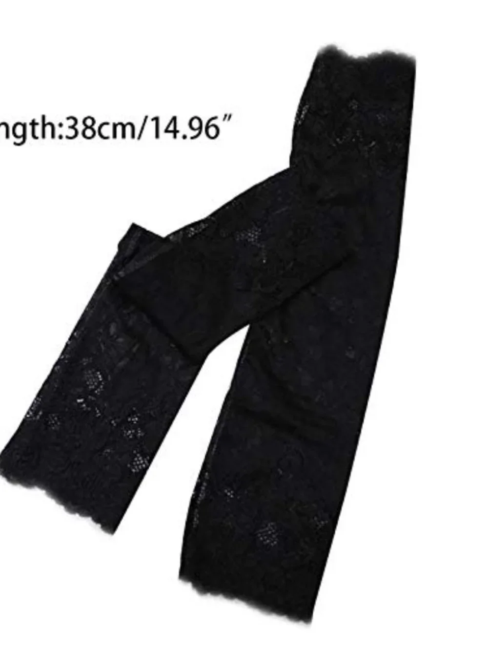 Lace Floral UV Protection Arm Sleeves 38cm Fingerless Over Elbow Stretchy